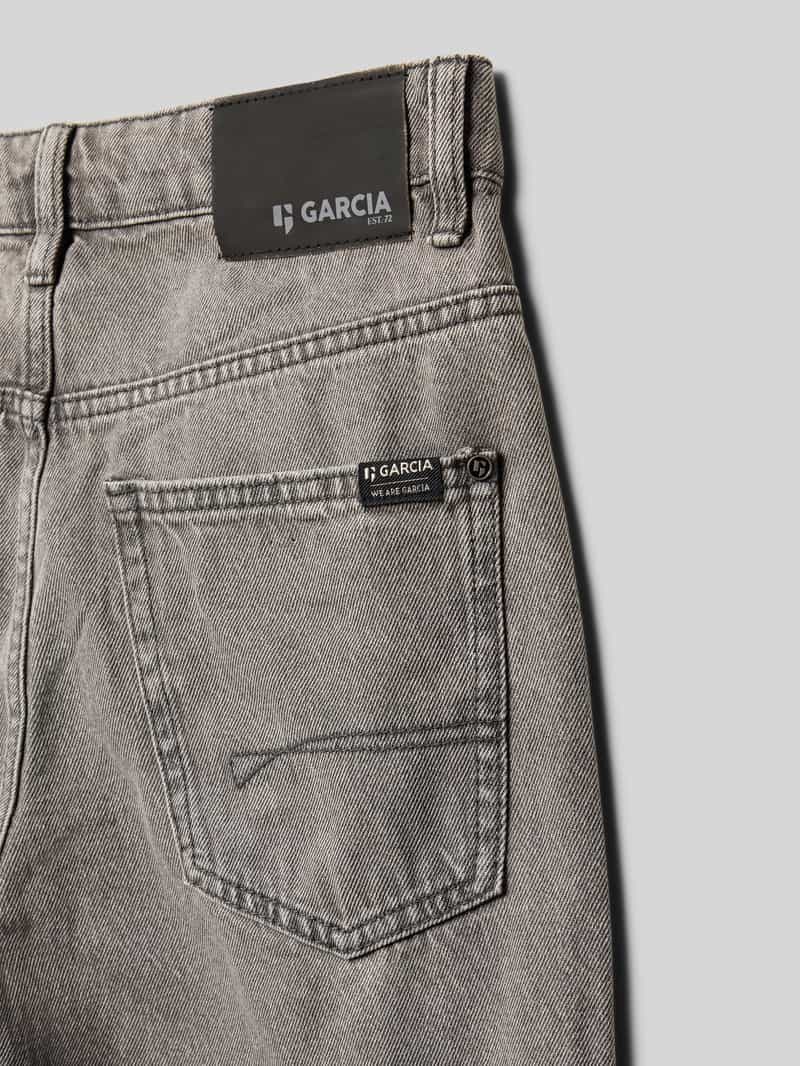 Garcia Straight fit jeans met logopatch model 'Ilyano'