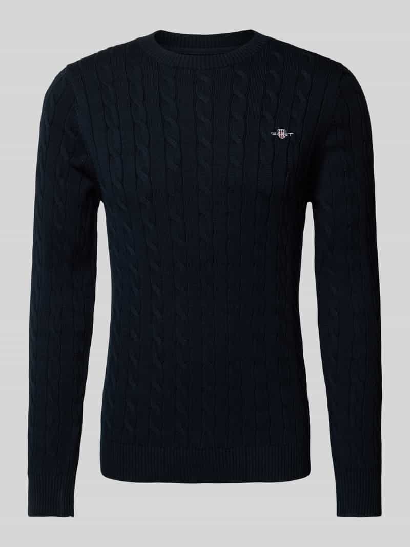 Gant Gebreide pullover met kabelpatroon