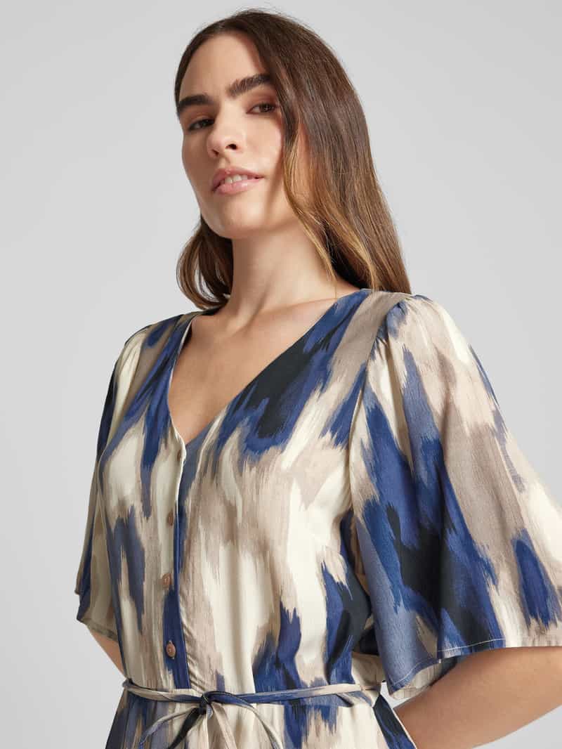 Kaffe Maxi-jurk met strikceintuur model 'arona'