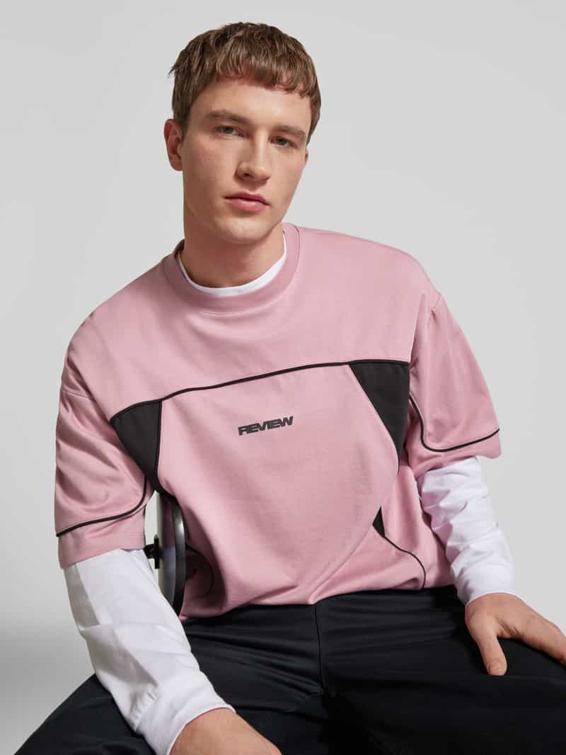 REVIEW Oversized T-shirt met labelprint