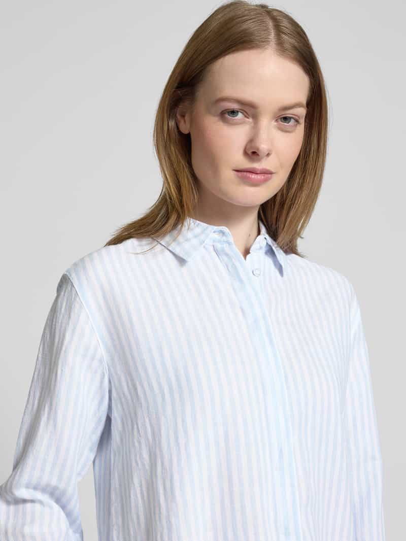BRAX Regular fit linnen blouse met 3 4-mouwen model 'Vickie'
