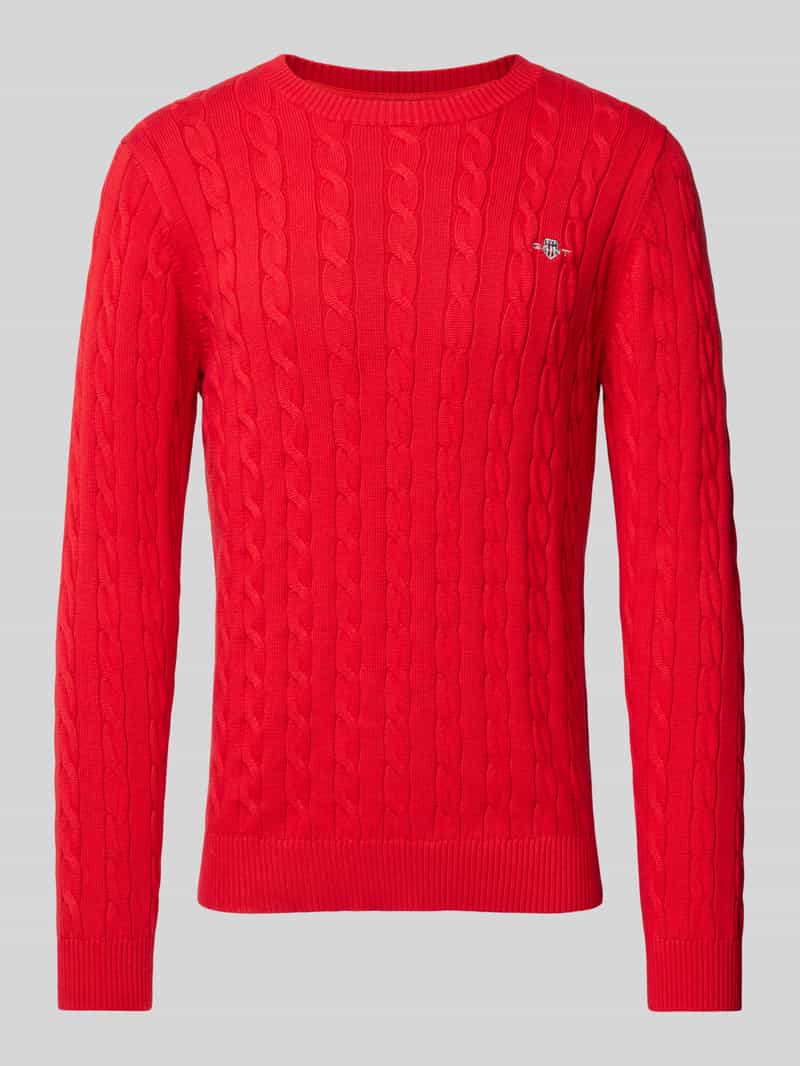 Gant Gebreide pullover met kabelpatroon