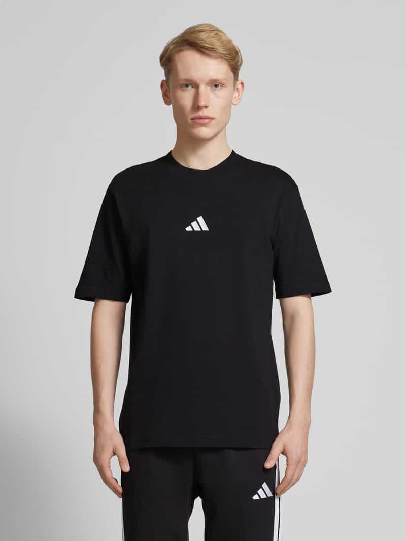 Adidas T-shirt met labelstitching zwart/wit, foto 5