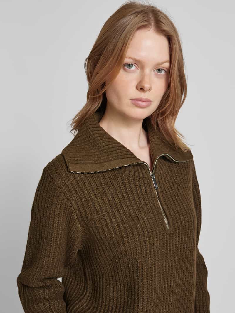 QS Gebreide pullover met schipperskraag