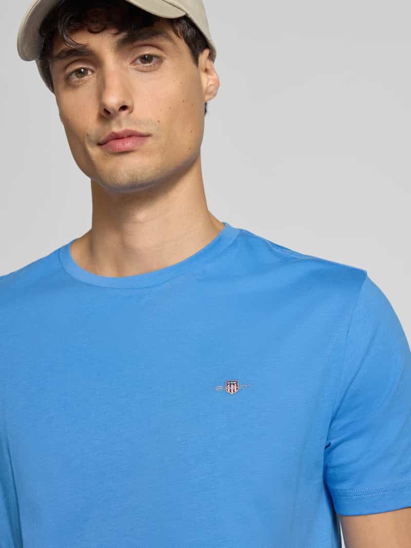 Gant Regular fit T-shirt met labelstitching