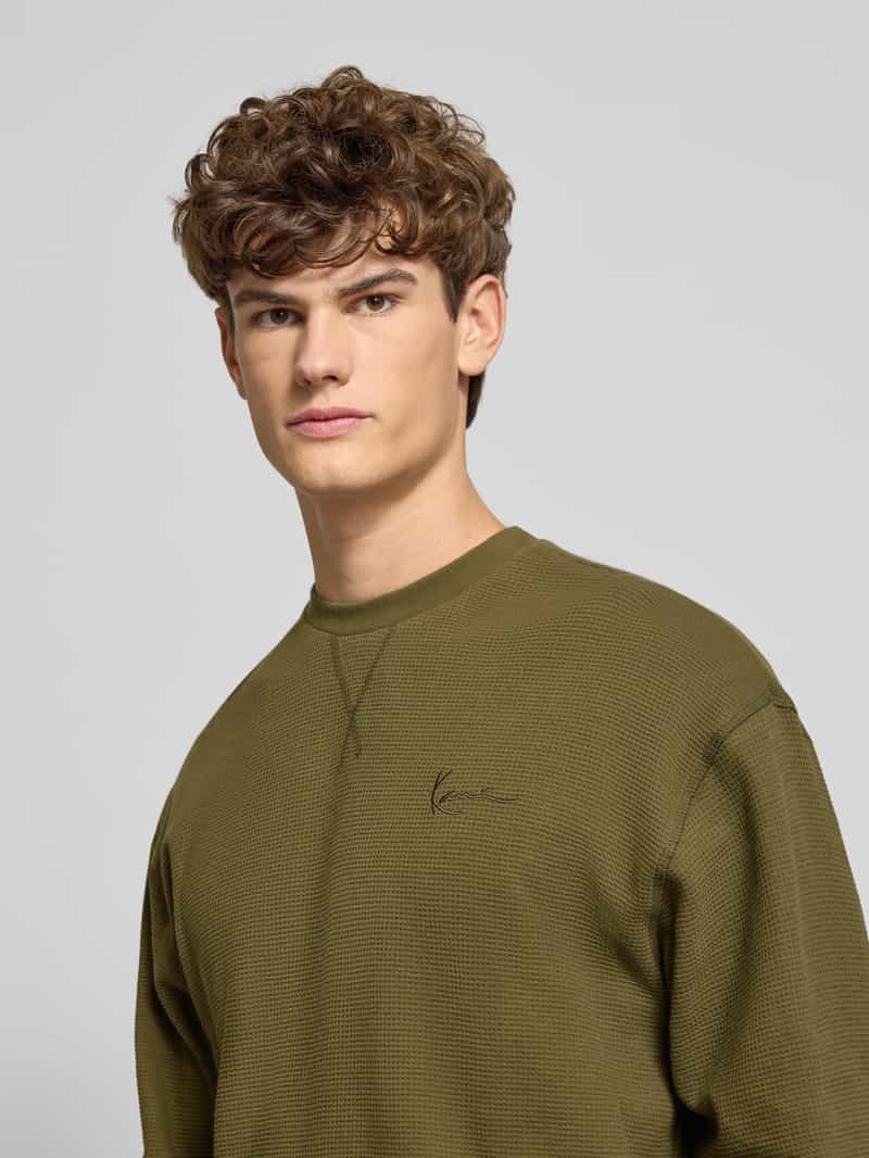 Karl Kani Shirt met lange mouwen en labelstitching