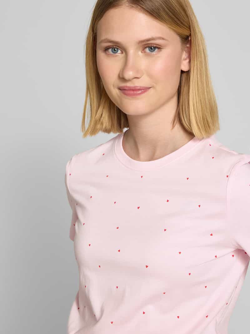 Vero Moda Regular fit T-shirt met motiefstitching model 'PAULINA'