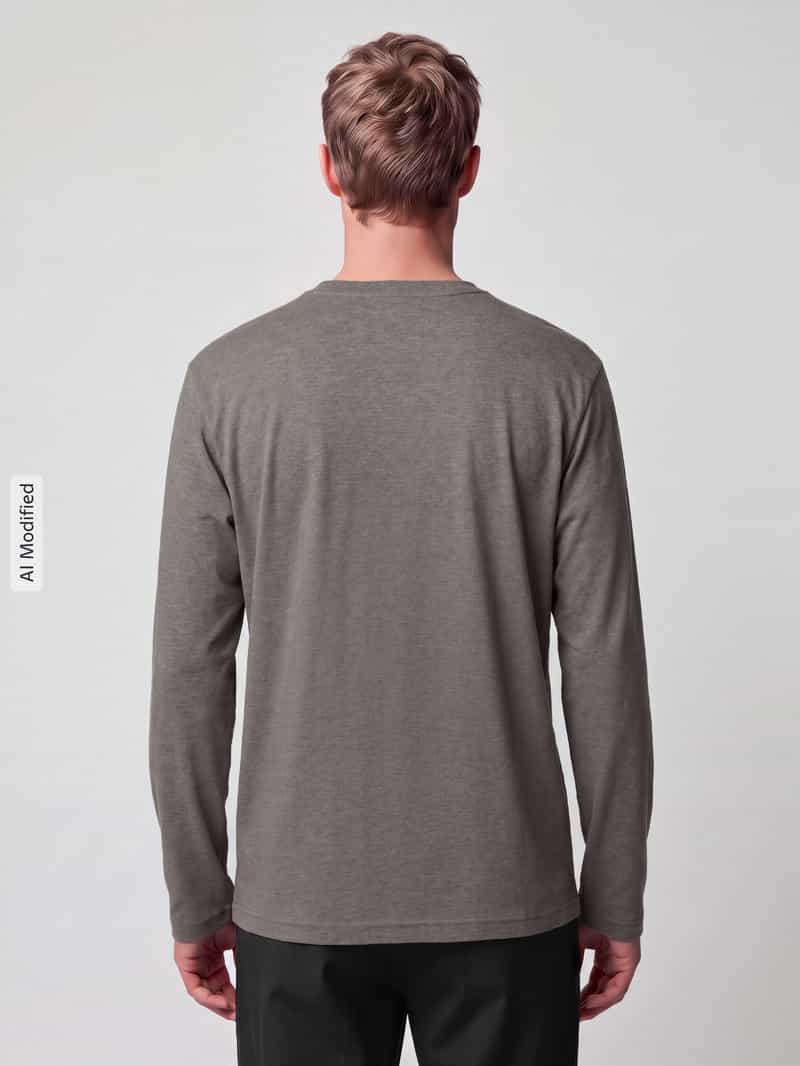 BOSS Green Regular fit shirt met lange mouwen van katoenmix model 'Tee Long'