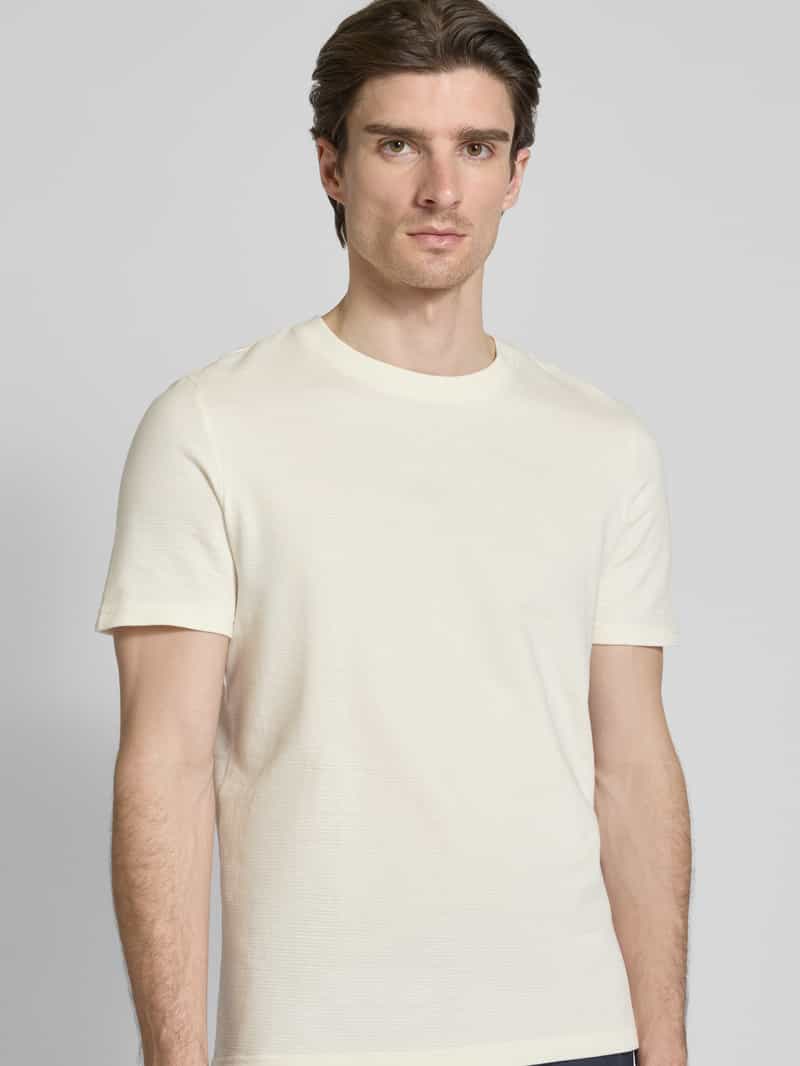 MCNEAL T-shirt met geribde ronde hals