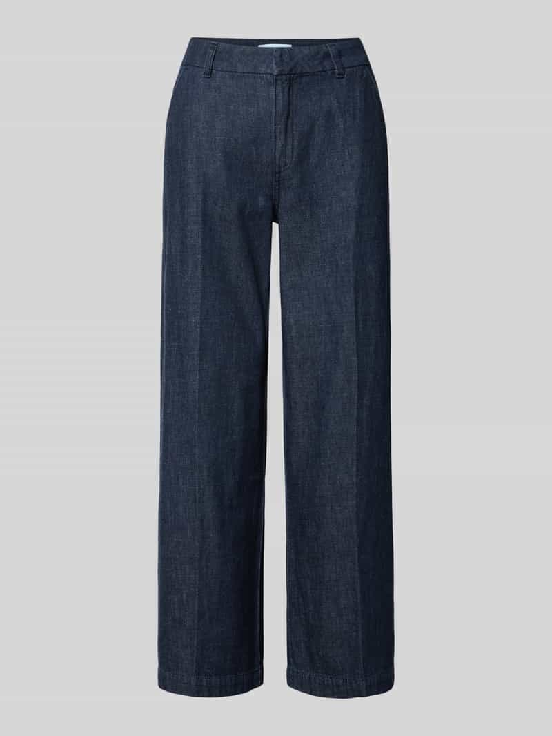 jeans met persplooien en steekzakken