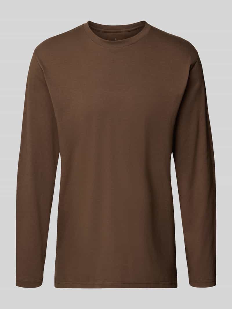 RAGMAN Shirt met lange mouwen en geribde ronde hals