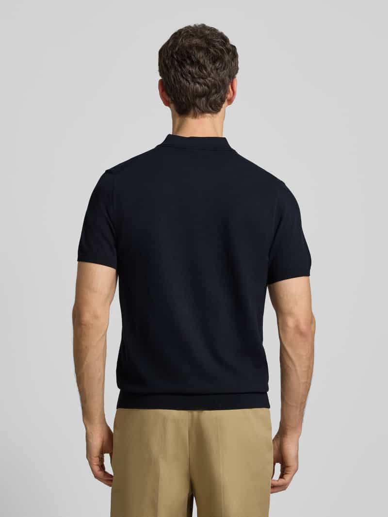 Profuomo Slim fit poloshirt van lyocellmix met zijde aandeel blauw, foto 2