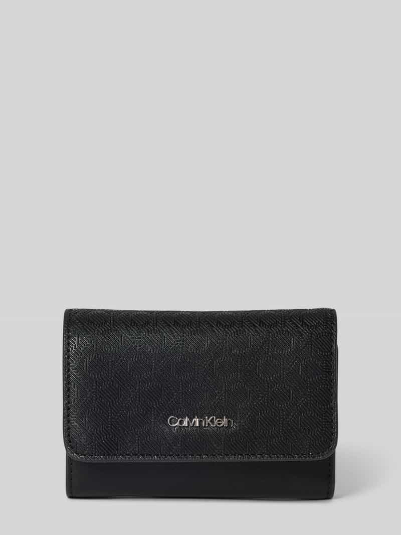 CK Calvin Klein Portemonnee met labelapplicatie model 'CK MUST'