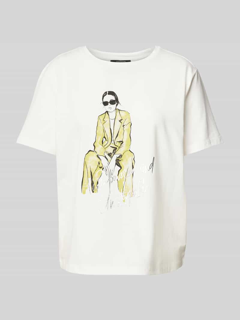 comma T-shirt met motiefprint