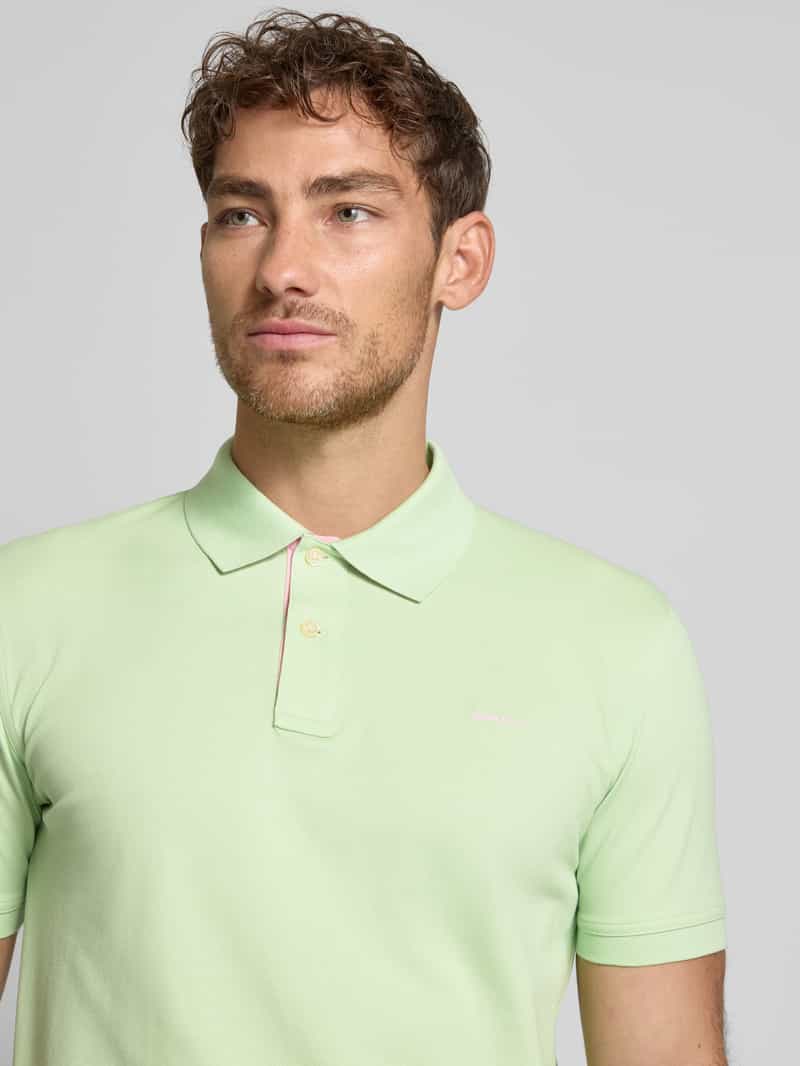 Gant Regular fit poloshirt met labelstitching