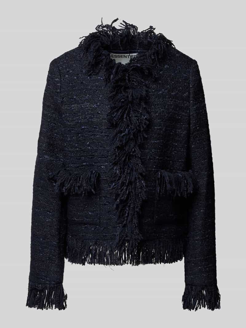 Essentiel Antwerp Regular fit jack met wol model 'ISKRA'