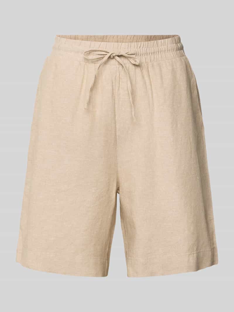 FREE QUENT Relaxed fit linnen bermuda met tunnelkoord model 'Lava'