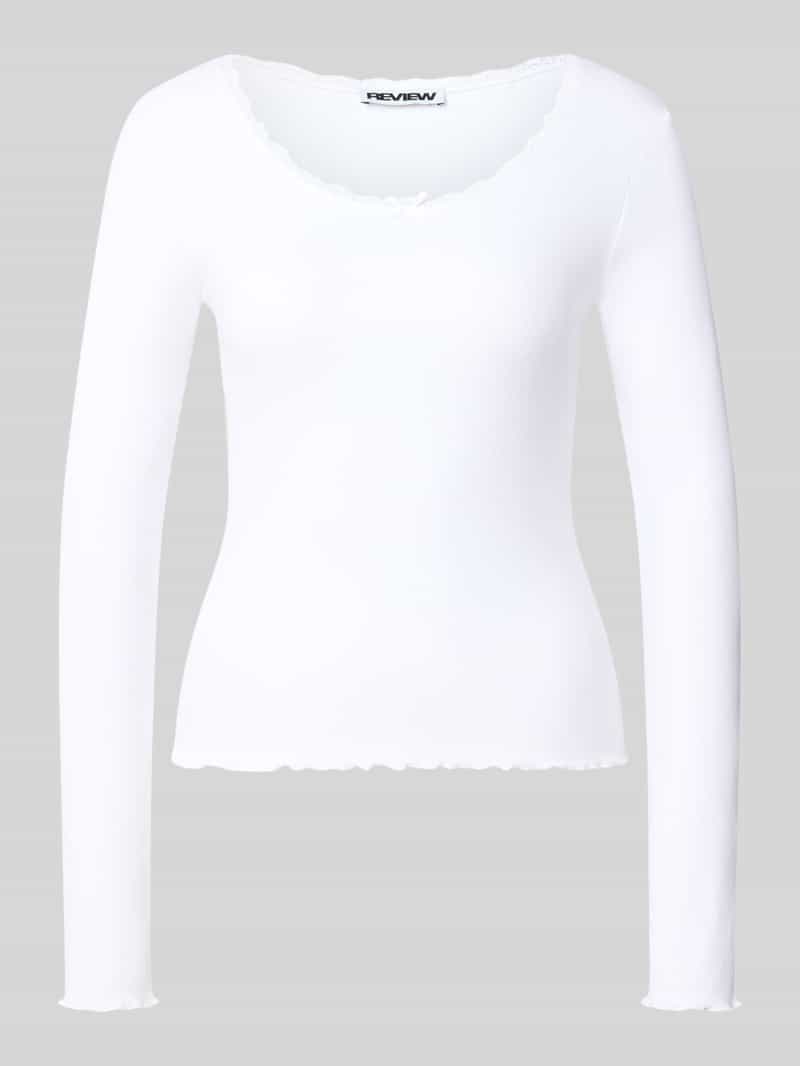 REVIEW Shirt met lange mouwen met kant en ronde hals