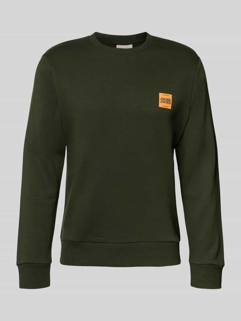jack & jones Sweatshirt met labelprint model 'BRANDY'