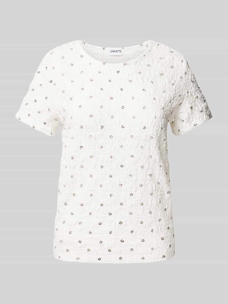 Slim fit T-shirt met ronde hals