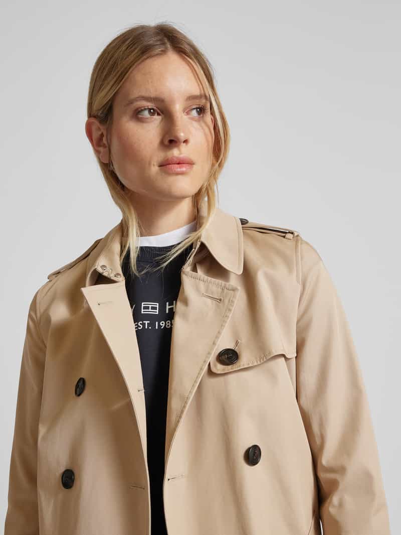 Tommy Hilfiger Slim fit trenchcoat met tailleriem