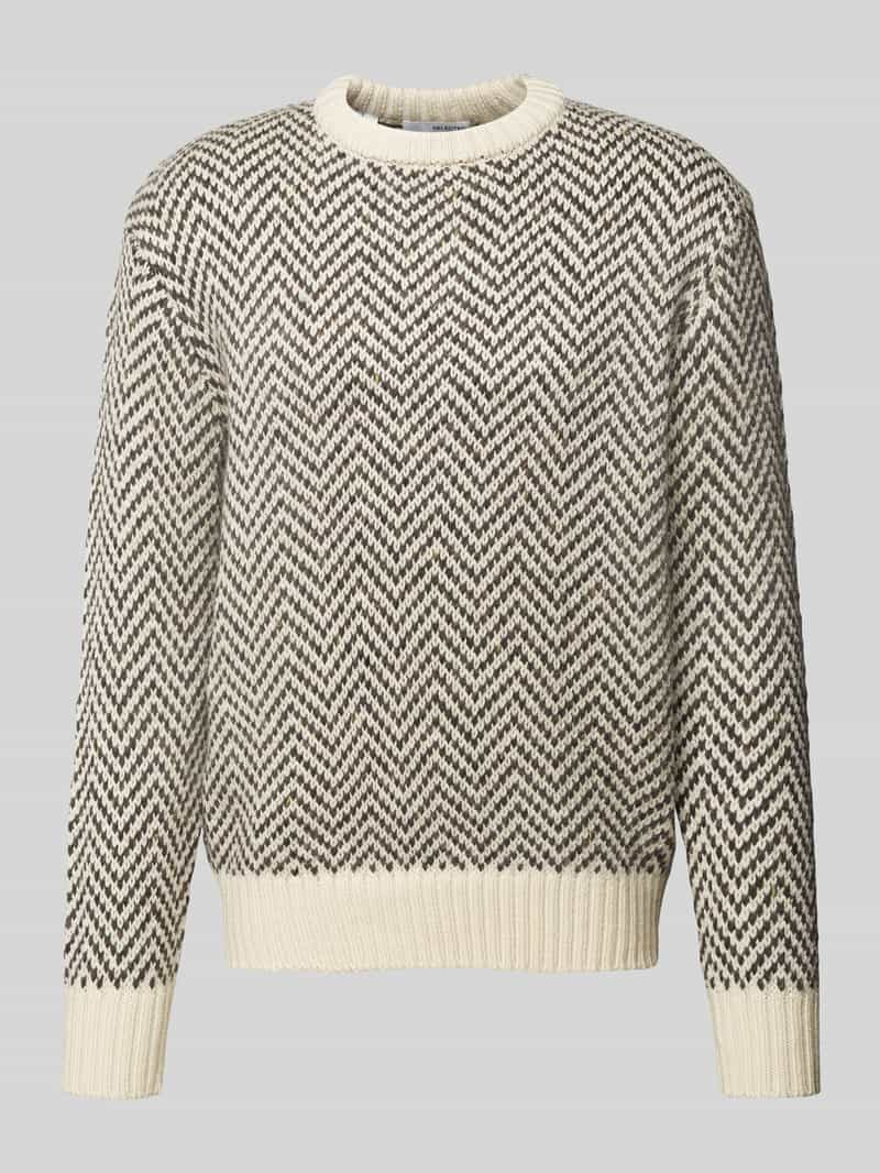 Selected Homme Gebreide pullover met ronde hals, model 'HARRY'