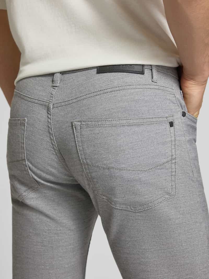Pierre Cardin Slim fit stoffen broek met viscose model 'Lyon'
