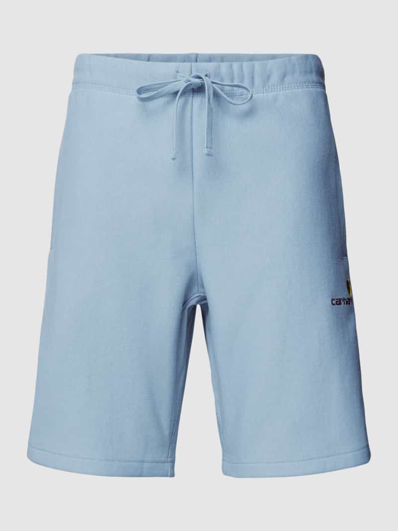 Carhartt Work In Progress Regular fit sweatshorts met labelstitching