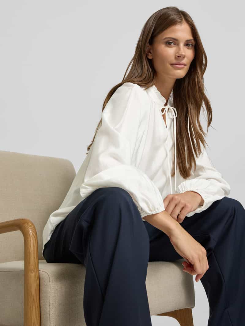 Ichi Regular fit blouse met druppelvormige hals model 'KARLANI'