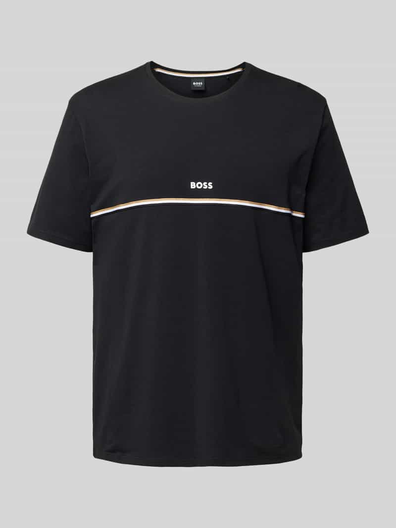 Boss T-shirt met labelprint
