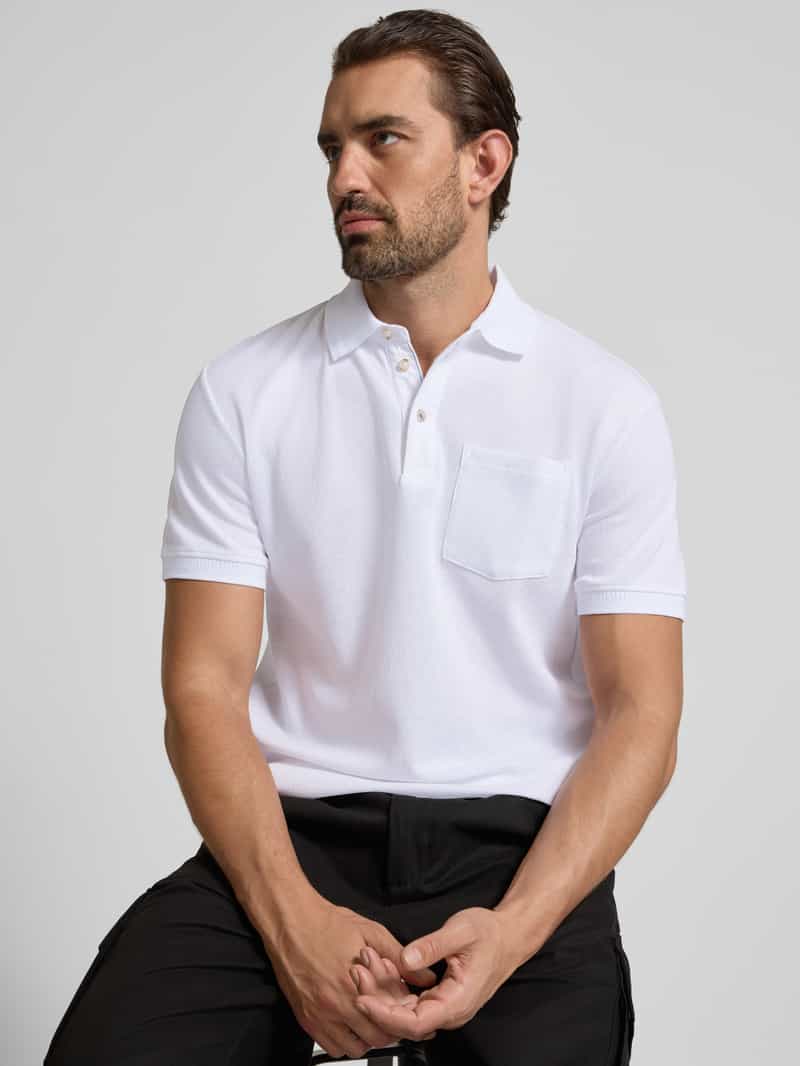 Tom Tailor Regular fit poloshirt van katoenmix