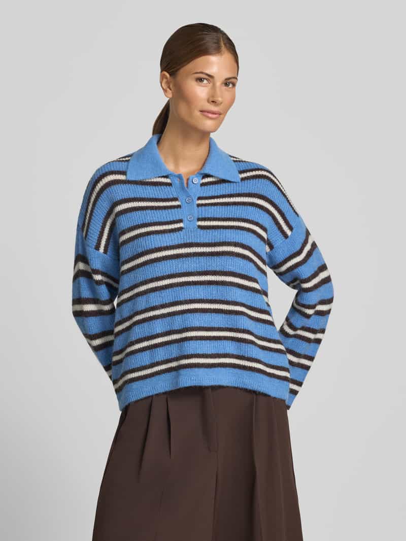 Smith and Soul Pullover met wol en korte knoopsluiting