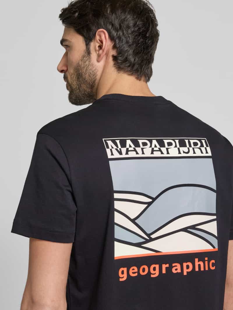 Napapijri T-shirt met labelprint model 'SOVANA'