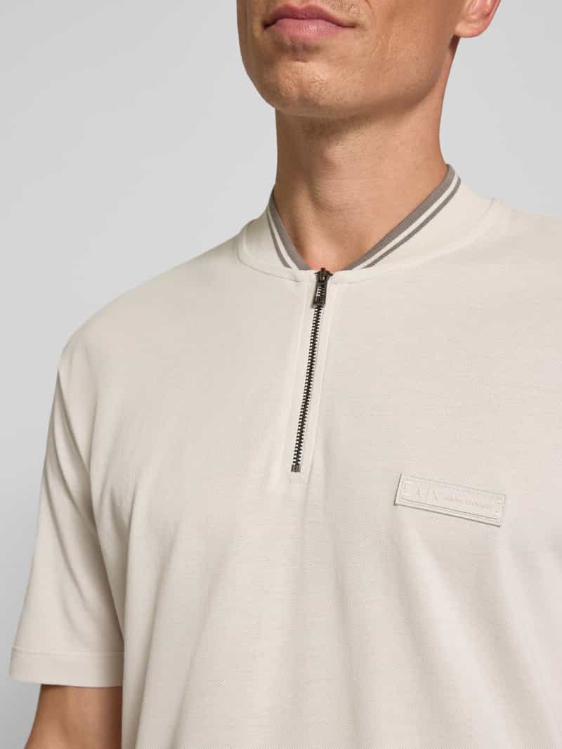 Armani Exchange Poloshirt met korte ritssluiting