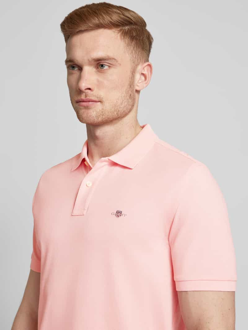 Gant Regular fit poloshirt met labelstitching model 'SHIELD'