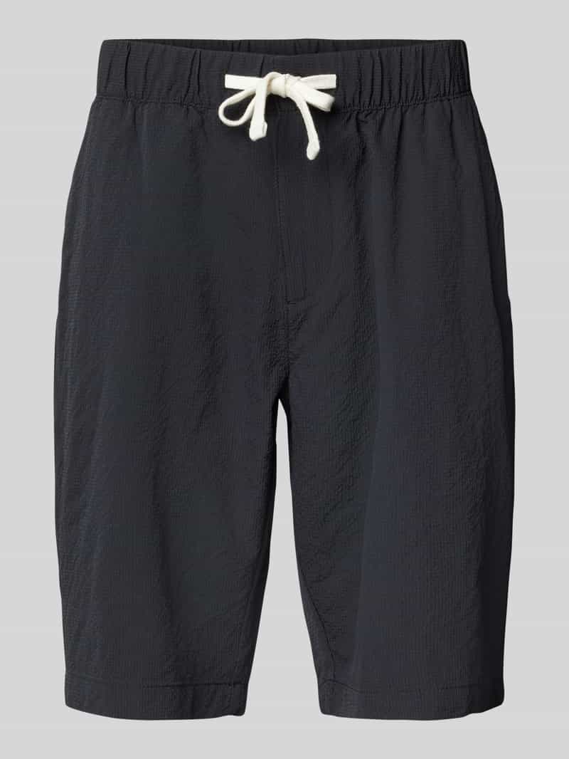 MCNEAL Korte regular fit broek met structuurmotief