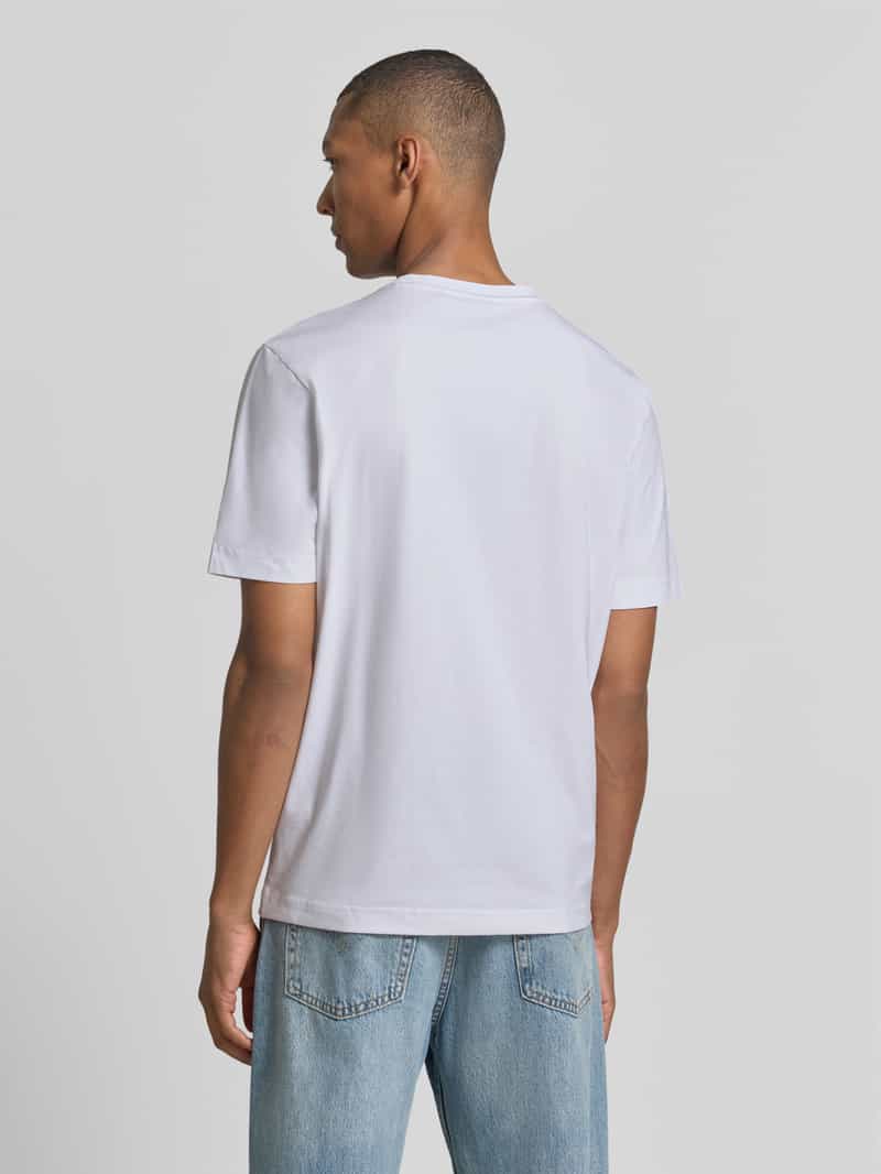 Boss T-shirt met labelprint wit, foto 3