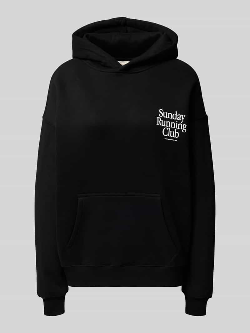 ANOTHER COTTON LAB Hoodie van Escorial-wol met statementprint