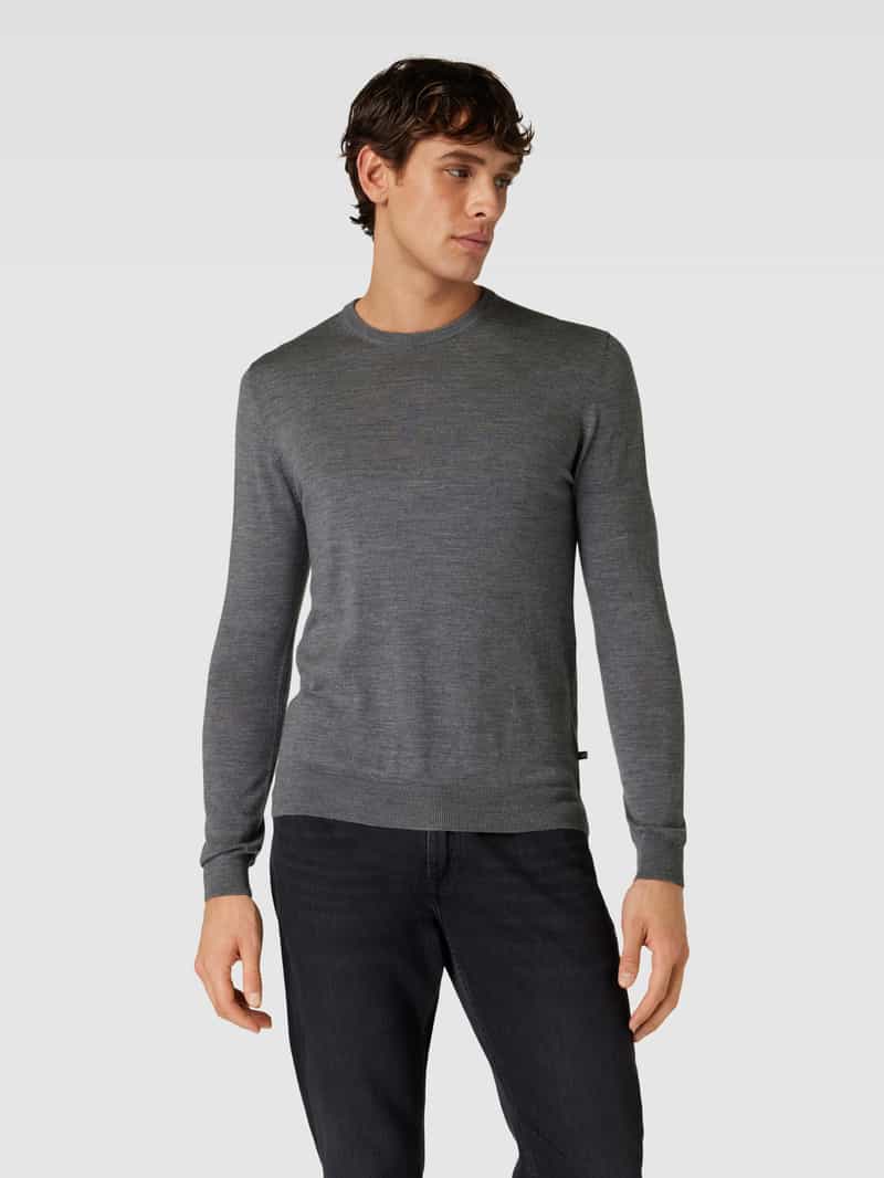 Gebreide pullover van lanawol, model 'Margrate Merino' Matinique