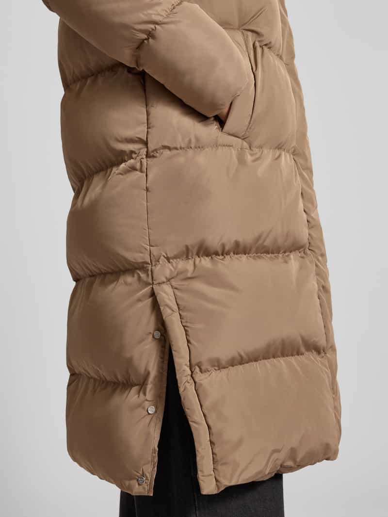 Superdry Gewatteerde lange jas met capuchon en steekzakken