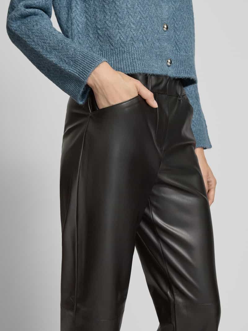 Christian Berg Woman Straight leg broek in leerlook