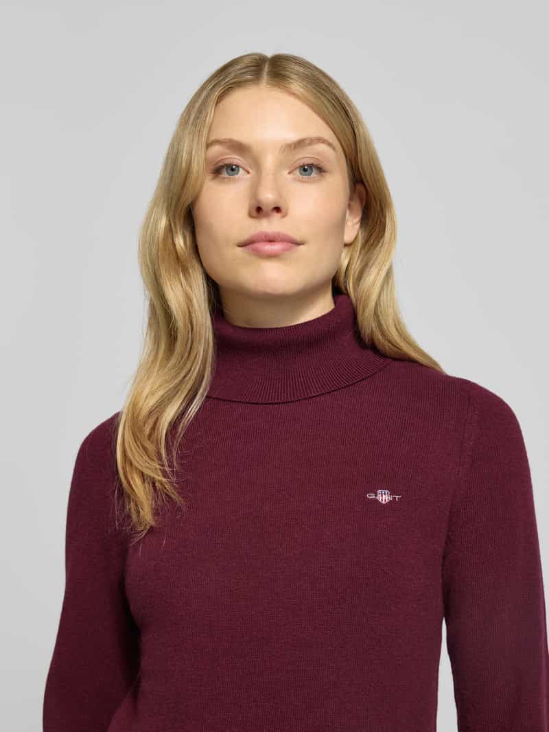 Gant Regular fit coltrui van wolmix model 'Extrafine'