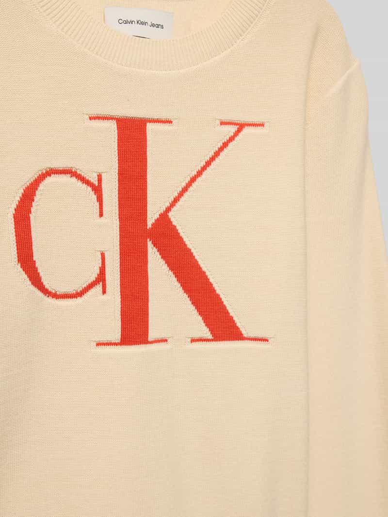 Calvin Klein Jeans Gebreide pullover met logostitching