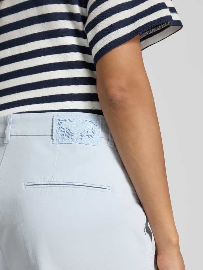 CAMBIO Wide leg korte broek met persplooien model 'STELLA BERM'