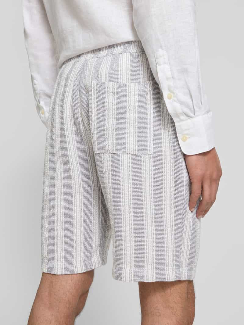 MCNEAL Korte regular fit broek met structuurmotief