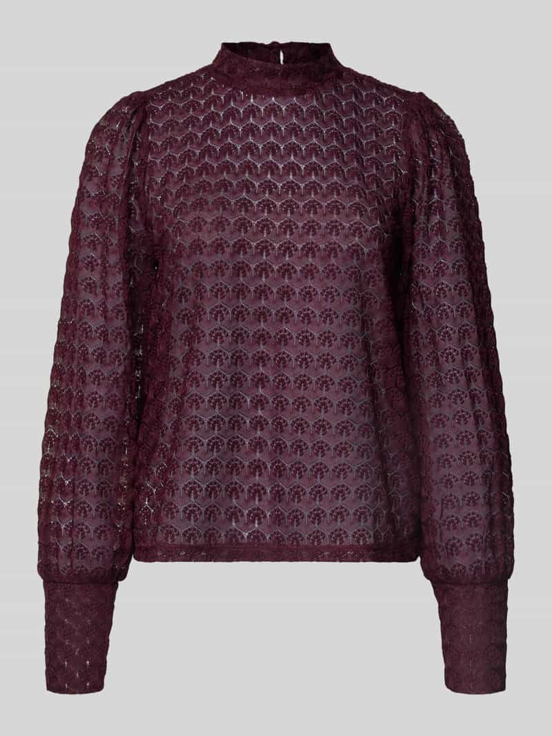 Vero Moda Regular fit kanten blouse met ronde hals model 'BECCA'
