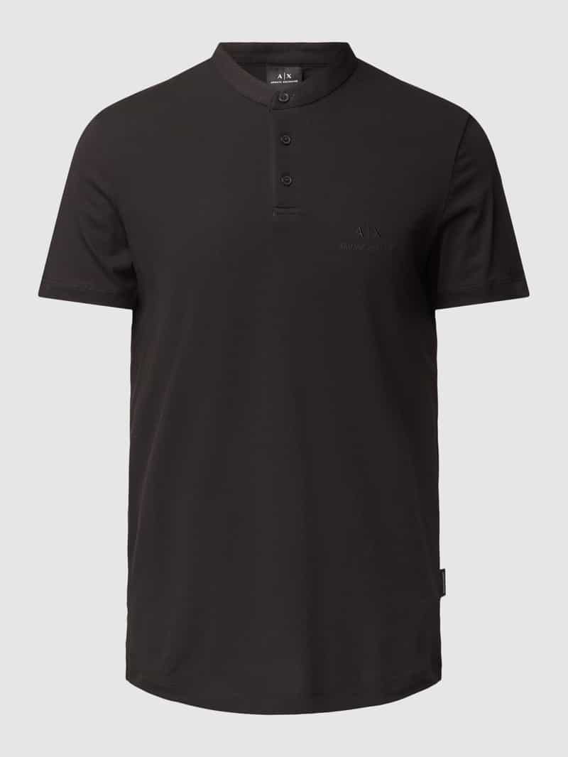 Armani Exchange T-shirt met opstaande kraag