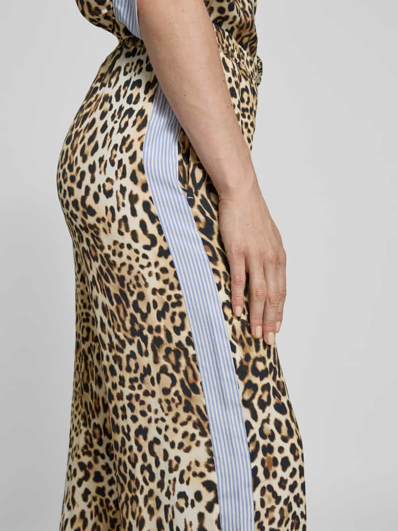 Emily Van den Bergh Straight leg stoffen broek met galonstrepen
