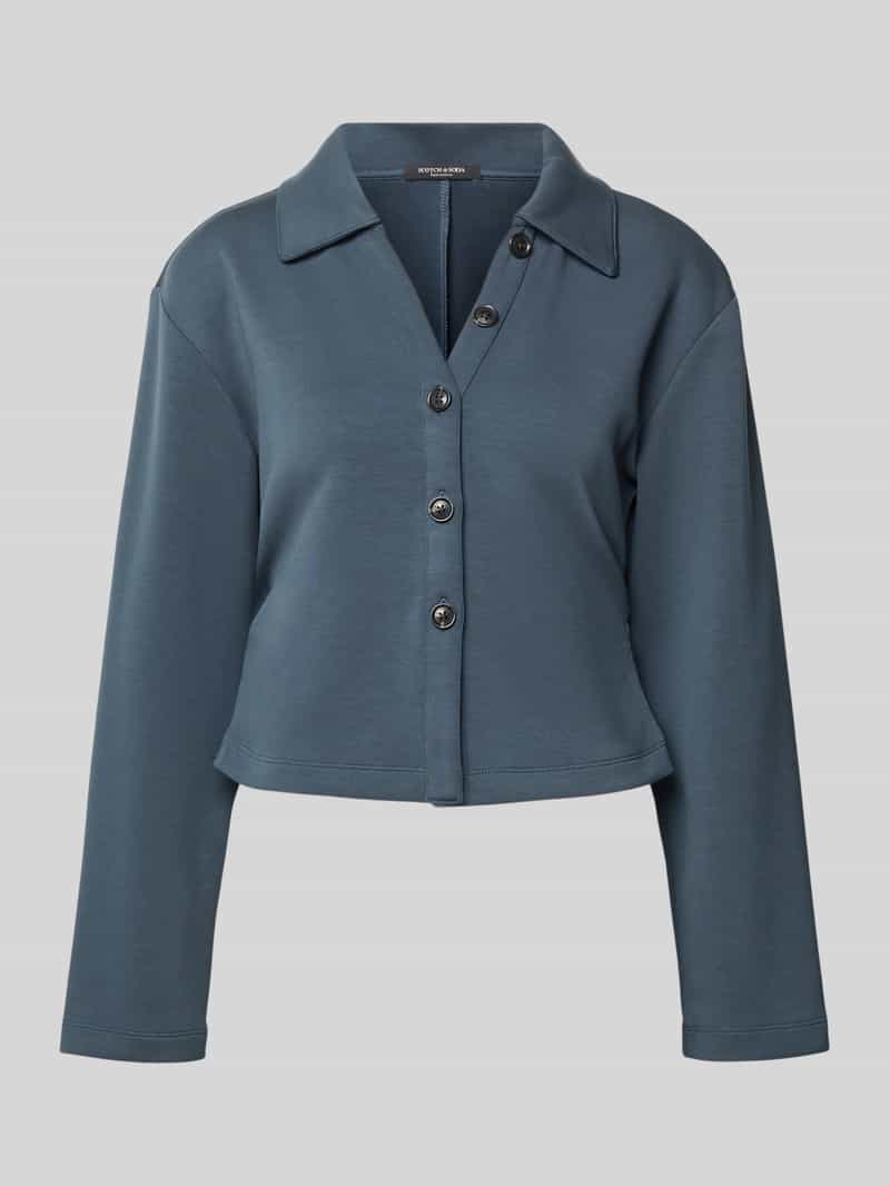 Scotch & Soda Kort blouseshirt met platte kraag en knoopsluiting