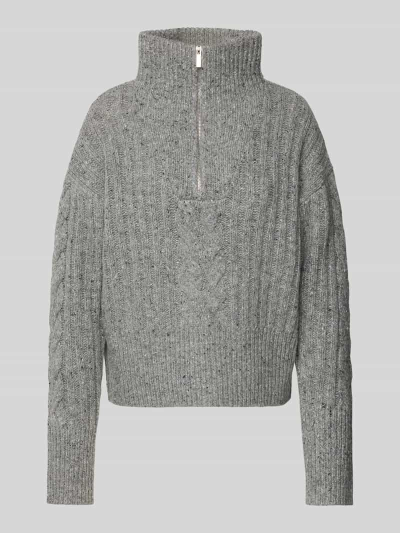 Opus Gebreide pullover met opstaande kraag, model 'Popfy'